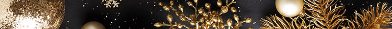 Westacres Christmas Golden Baubles On Dark Bottom